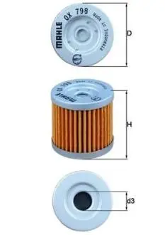 OX798 Оливний фільтр MAHLE / KNECHT підбір по vin на Brocar