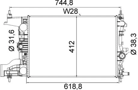 CR2116000S Радіатор, система охолодження двигуна MAHLE / KNECHT підбір по vin на Brocar