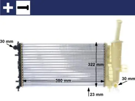 CR1108000S Радіатор, система охолодження двигуна MAHLE / KNECHT підбір по vin на Brocar