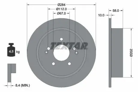 92326603 Автозапчастина TEXTAR підбір по vin на Brocar