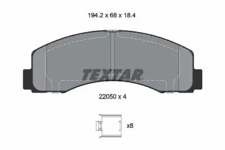 2205002 Автозапчастина TEXTAR підбір по vin на Brocar