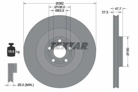 92350805 Автозапчастина TEXTAR підбір по vin на Brocar