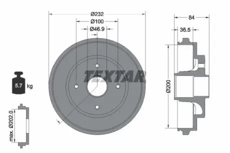 94049400 Автозапчастина TEXTAR подбор по vin на Brocar