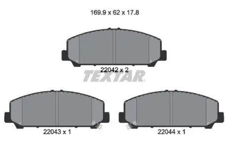 2204201 Автозапчастина TEXTAR підбір по vin на Brocar