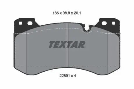 2289101 Автозапчастина TEXTAR підбір по vin на Brocar