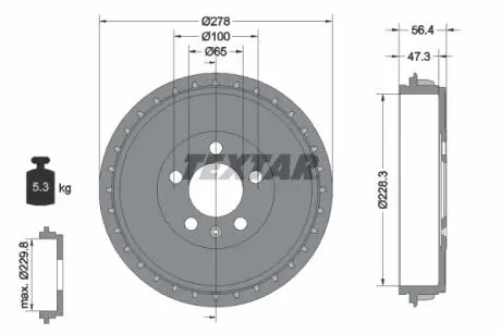 94046300 Автозапчастина TEXTAR підбір по vin на Brocar