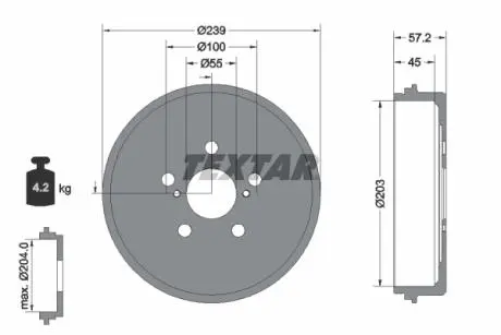 94049100 Автозапчастина TEXTAR підбір по vin на Brocar