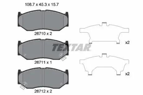2671001 Автозапчастина TEXTAR підбір по vin на Brocar