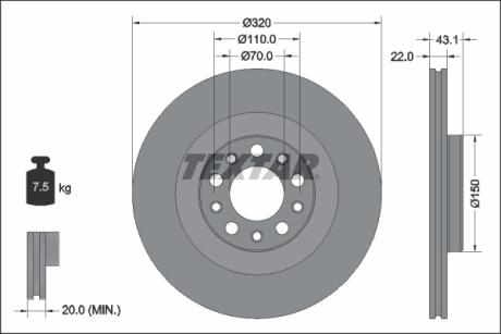 92337803 Автозапчастина TEXTAR підбір по vin на Brocar