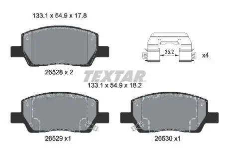 2652801 Автозапчастина TEXTAR підбір по vin на Brocar