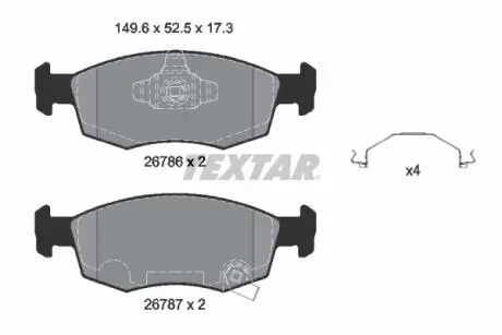 2678601 Автозапчастина TEXTAR підбір по vin на Brocar