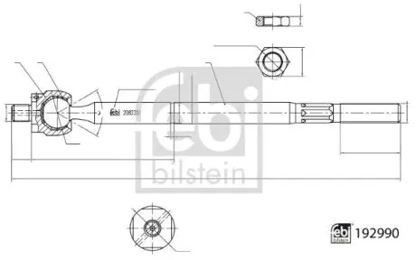 192990 Автозапчастина FEBI BILSTEIN підбір по vin на Brocar