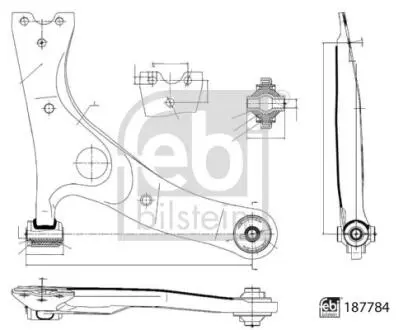 187784 Важіль підвіски, підвіска коліс FEBI BILSTEIN підбір по vin на Brocar