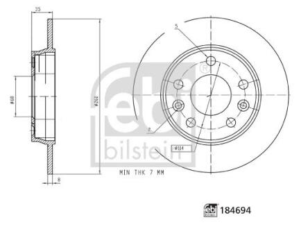 184694 Автозапчастина FEBI BILSTEIN підбір по vin на Brocar