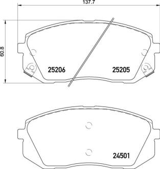 P30093E Автозапчастина BREMBO підбір по vin на Brocar