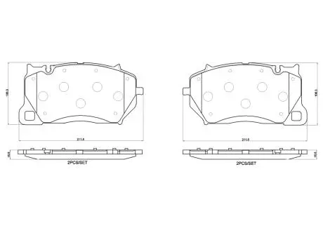 P65057 Комплект гальмівних накладок, дискове гальмо BREMBO підбір по vin на Brocar