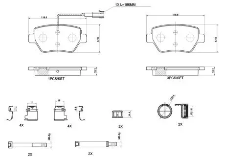 P48004 Автозапчастина BREMBO подбор по vin на Brocar