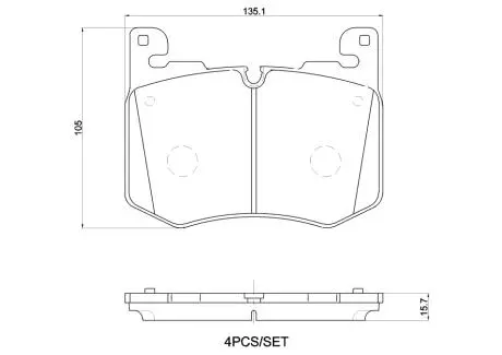 P44030 Гальмівні колодки, дискові BREMBO підбір по vin на Brocar