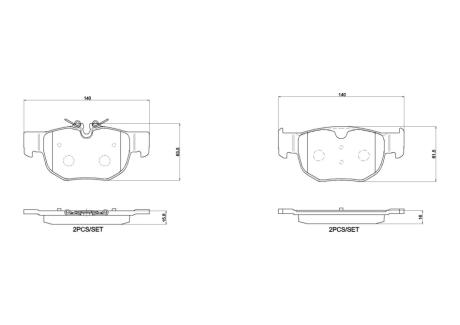 P36039 Автозапчастина BREMBO підбір по vin на Brocar