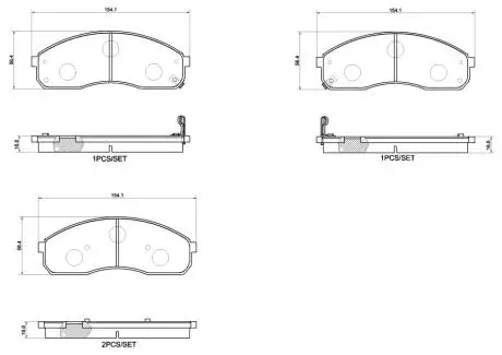 P30155 Автозапчастина BREMBO підбір по vin на Brocar