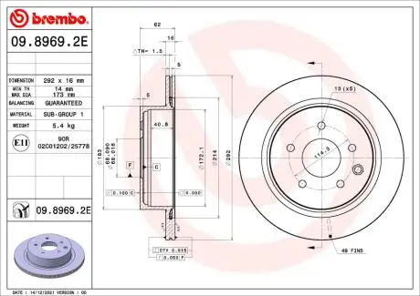 KT08020 Комплект гальма, дискове гальмо BREMBO підбір по vin на Brocar