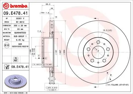 09E47841 Автозапчастина BREMBO підбір по vin на Brocar