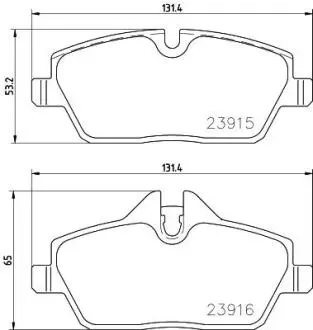 P06091E Гальмівні колодки, дискові BREMBO підбір по vin на Brocar