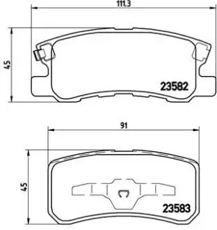 P54031X Комплект гальмівних накладок, дискове гальмо BREMBO підбір по vin на Brocar