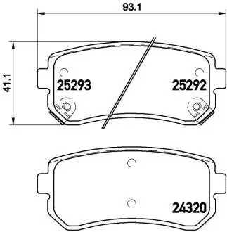 P30051X Комплект гальмівних накладок, дискове гальмо BREMBO підбір по vin на Brocar