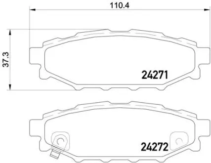P78020X Комплект гальмівних накладок, дискове гальмо BREMBO подбор по vin на Brocar