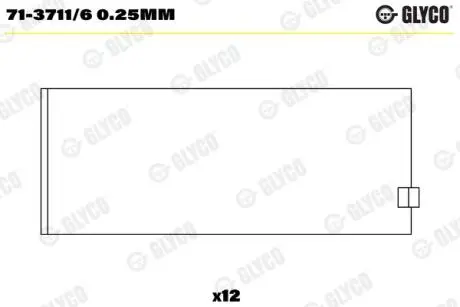 7137116025MM Підшипник шатуна GLYCO підбір по vin на Brocar