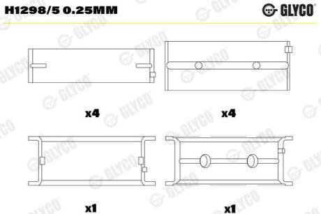 H12985025MM Автозапчастина GLYCO підбір по vin на Brocar