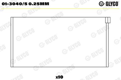 0130405025MM Автозапчасть GLYCO подбор по vin на Brocar