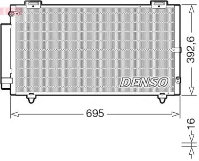 DCN50130 Радіатор кондиціонера DENSO підбір по vin на Brocar