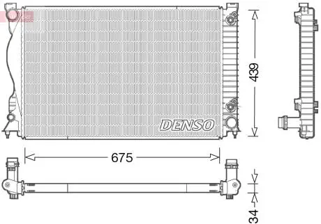 DRM02028 Радіатор, система охолодження двигуна DENSO підбір по vin на Brocar