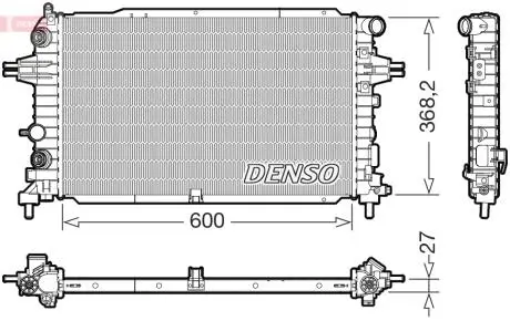 DRM20129 Радіатор, система охолодження двигуна DENSO підбір по vin на Brocar