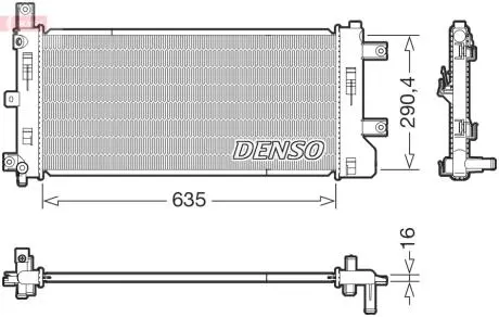 DRM46105 Радіатор Denso NISSAN Leaf EV/NV200 EV "10>> DENSO підбір по vin на Brocar