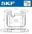VKBP90554 Комплект гальмівних накладок, дискове гальмо SKF підбір по vin на Brocar