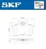 VKBP90229 Комплект гальмівних накладок, дискове гальмо SKF підбір по vin на Brocar