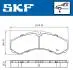 VKBP80507 Комплект гальмівних накладок, дискове гальмо SKF підбір по vin на Brocar