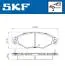VKBP80470 Комплект гальмівних накладок, дискове гальмо SKF підбір по vin на Brocar