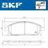 VKBP80296 Комплект гальмівних накладок, дискове гальмо SKF підбір по vin на Brocar