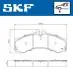 VKBP80251 Комплект гальмівних накладок, дискове гальмо SKF підбір по vin на Brocar