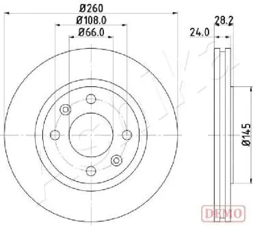 60000632C Гальмівний диск ASHIKA підбір по vin на Brocar