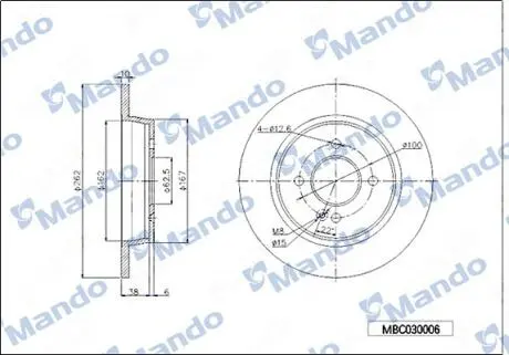 MBC030006 Автозапчасть MANDO підбір по vin на Brocar