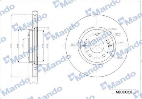 MBC030238 Автозапчасть MANDO підбір по vin на Brocar