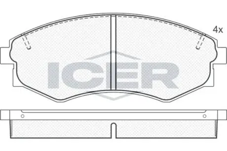 181097 Автозапчасть ICER підбір по vin на Brocar