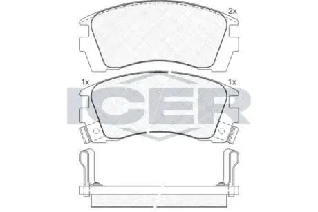 180984 Автозапчасть ICER подбор по vin на Brocar