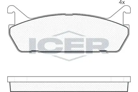 181186 Автозапчасть ICER підбір по vin на Brocar