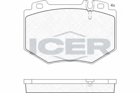 181538 Автозапчасть ICER підбір по vin на Brocar